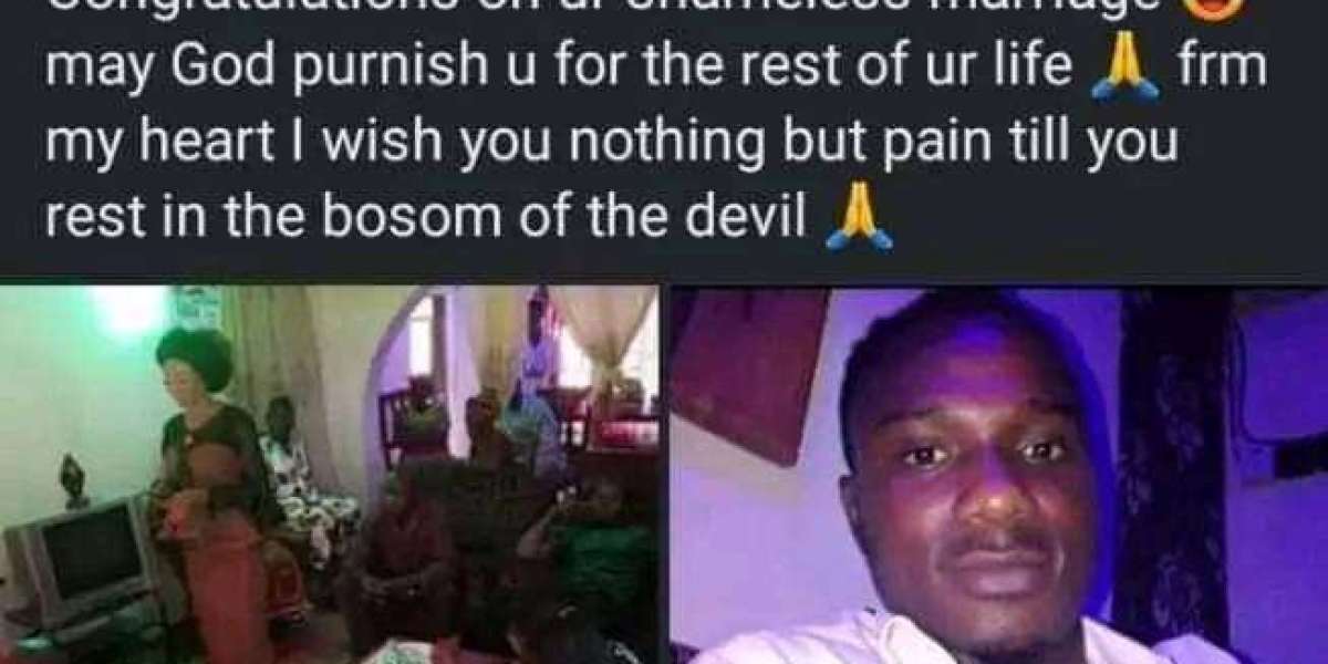 Jilted Girl Curses Ex Boyfriend On The Occasion Of His Wedding.(photo)